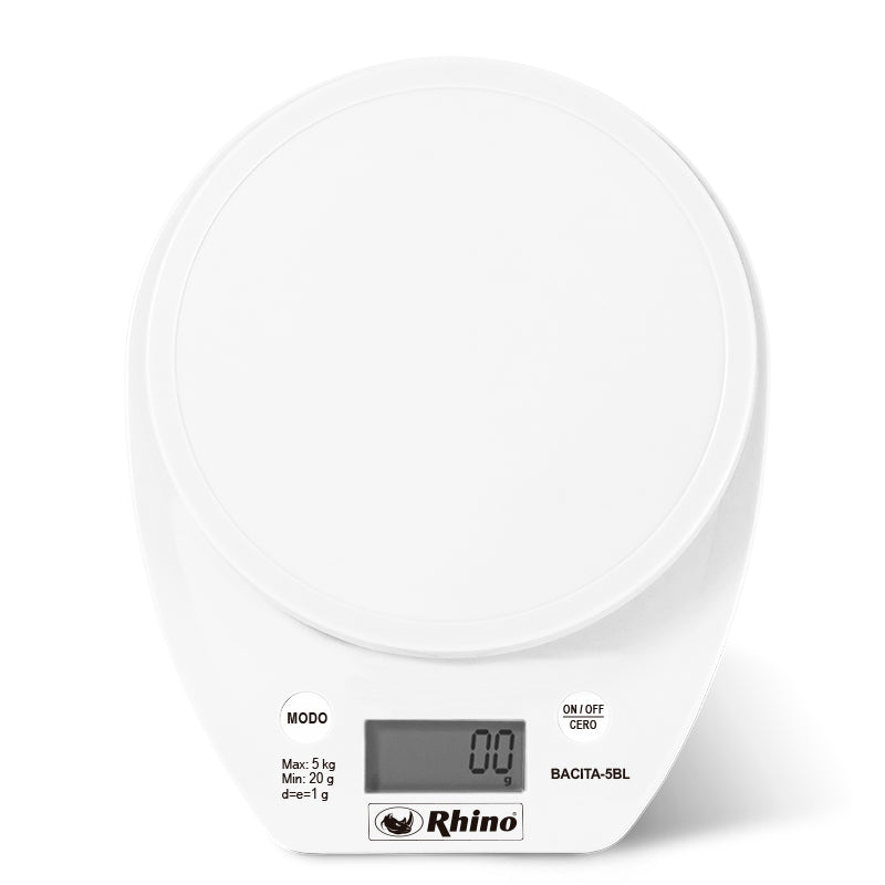 BÁSCULA CIRCULAR CON TAZÓN 5KG/1G