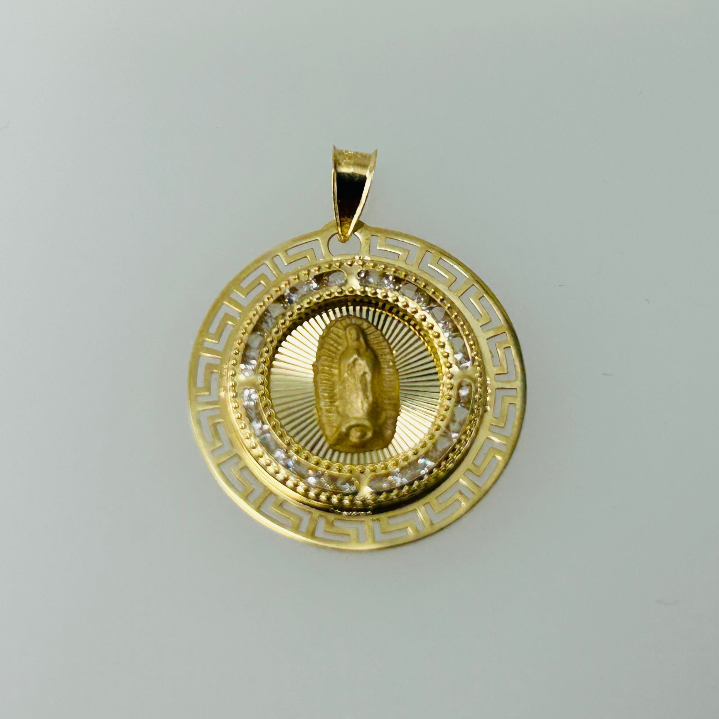 Medalla 10K V Guadalupe Redonda 20mm bisel grecas