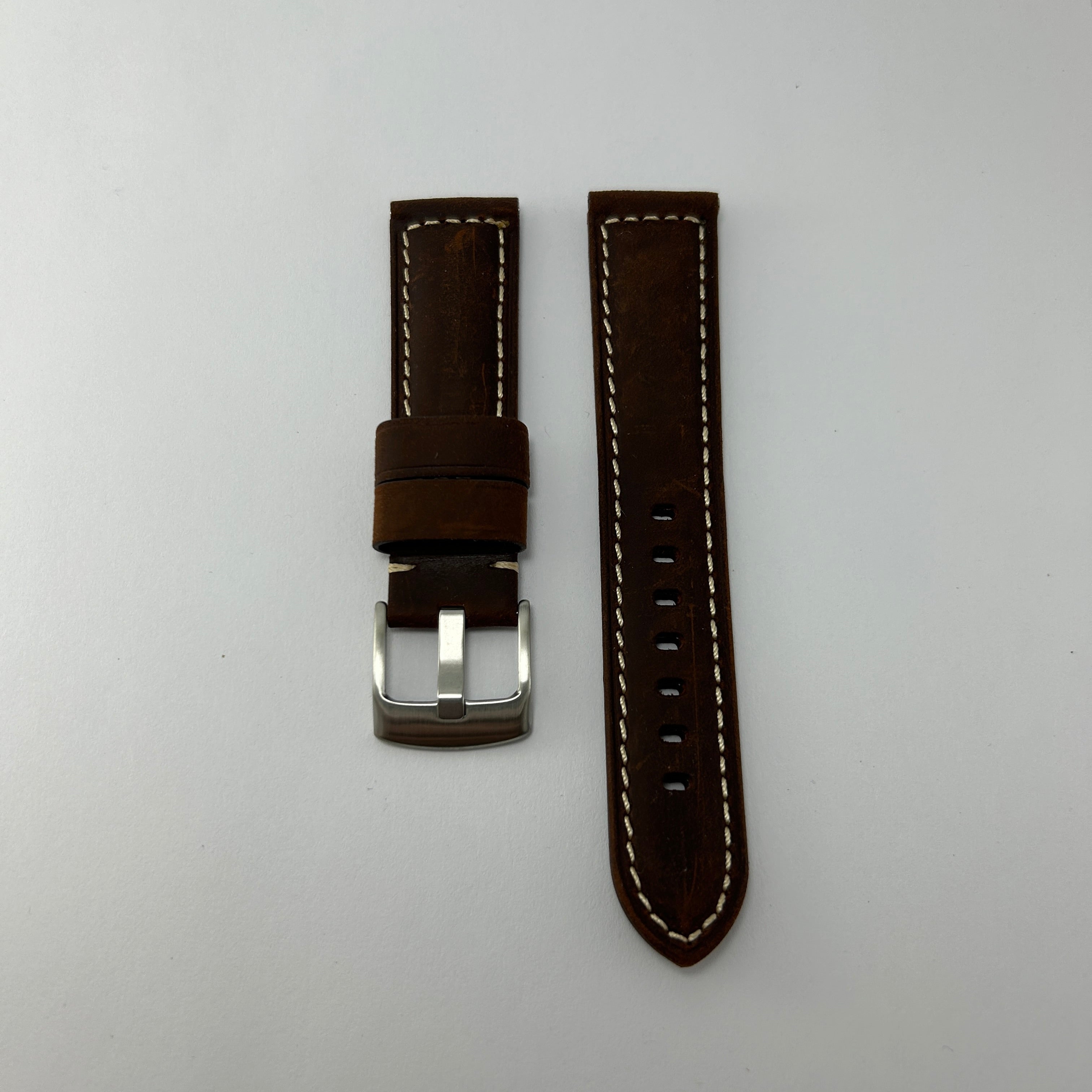 Correa piel cafe 22 mm 4120