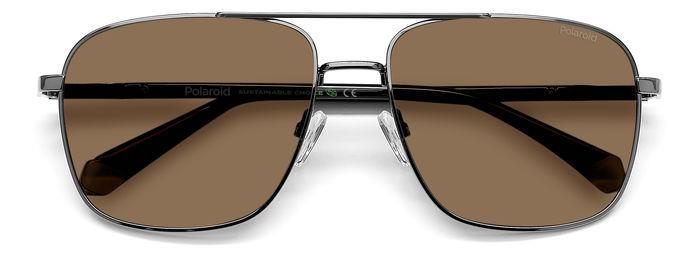 Lentes Polaroid PLD4128/S/X KJ1-DARK RUTHENIUM