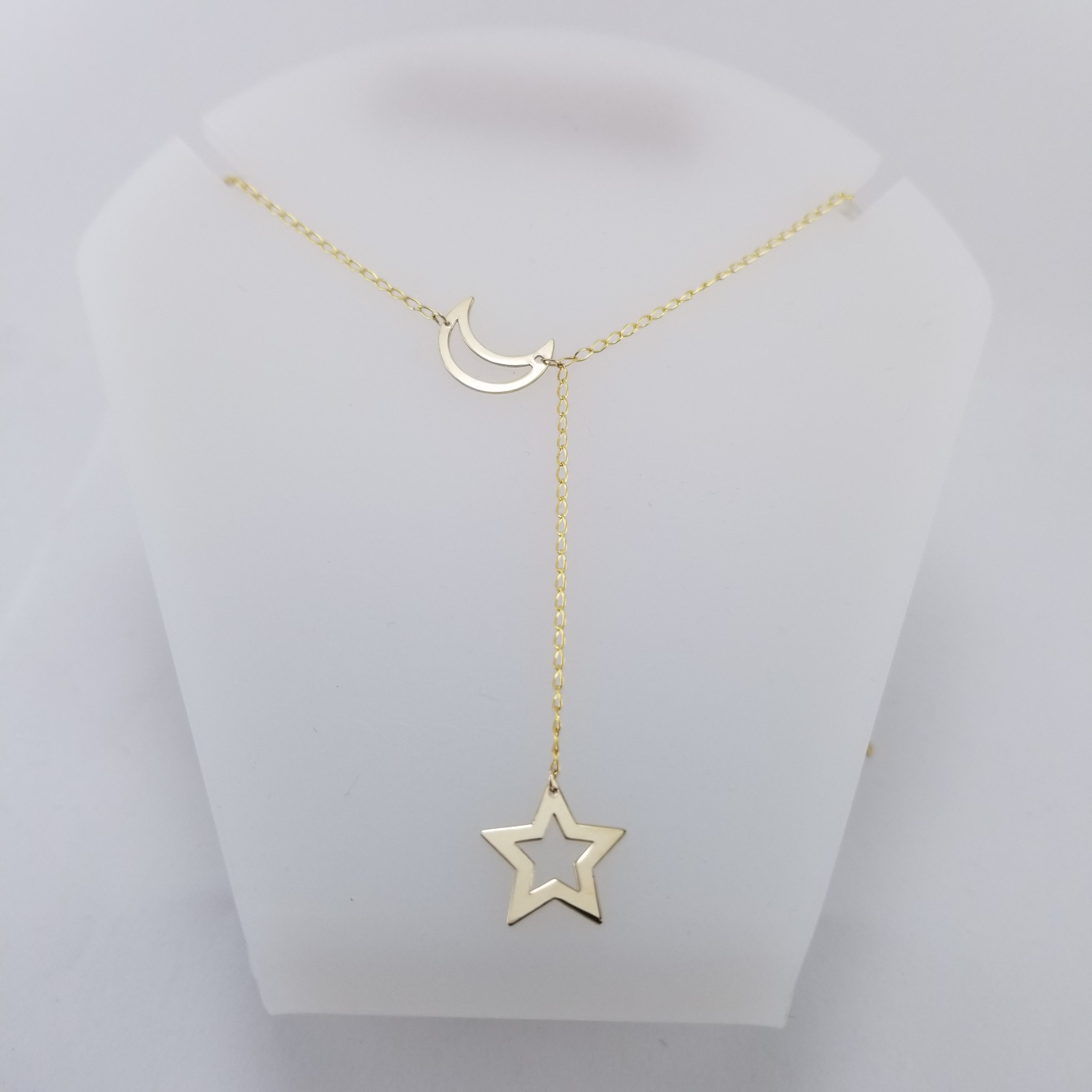 Gargantilla 10k Corbatin Estrella y Luna