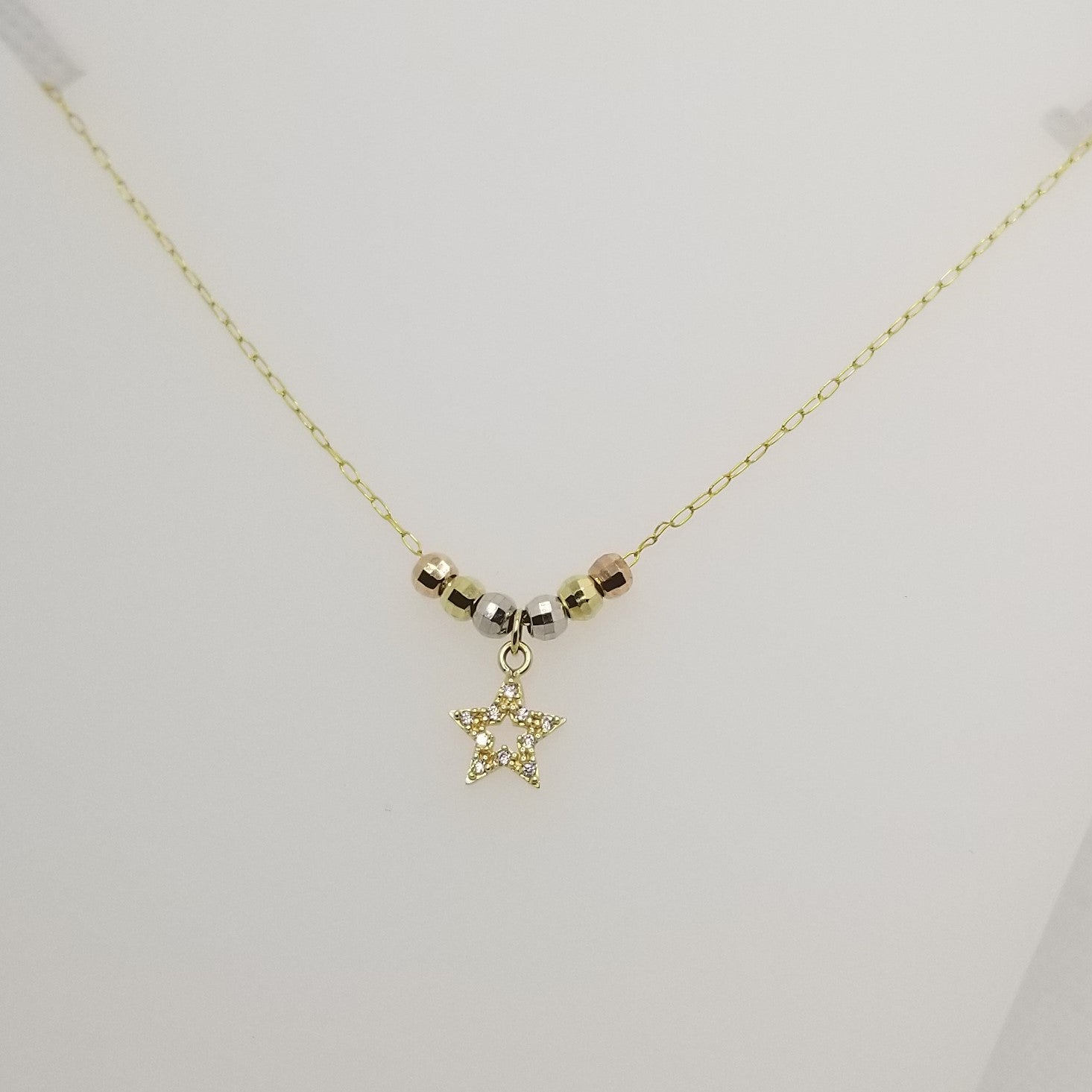 Gargantilla Oro 10K Estrella con circonias