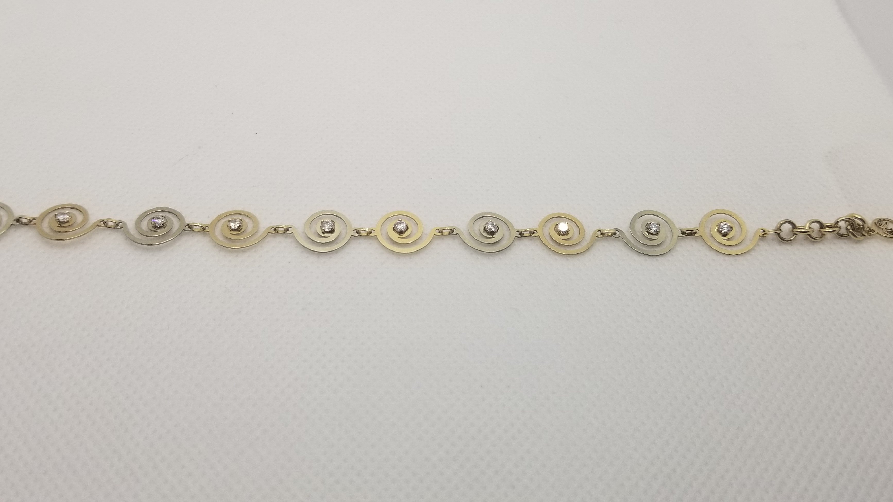 Pulsera 10k Espirales oro