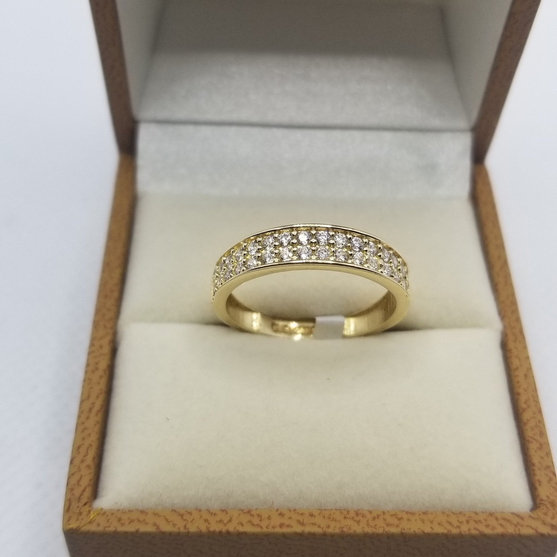 Anillo Churumbela circonias 14k