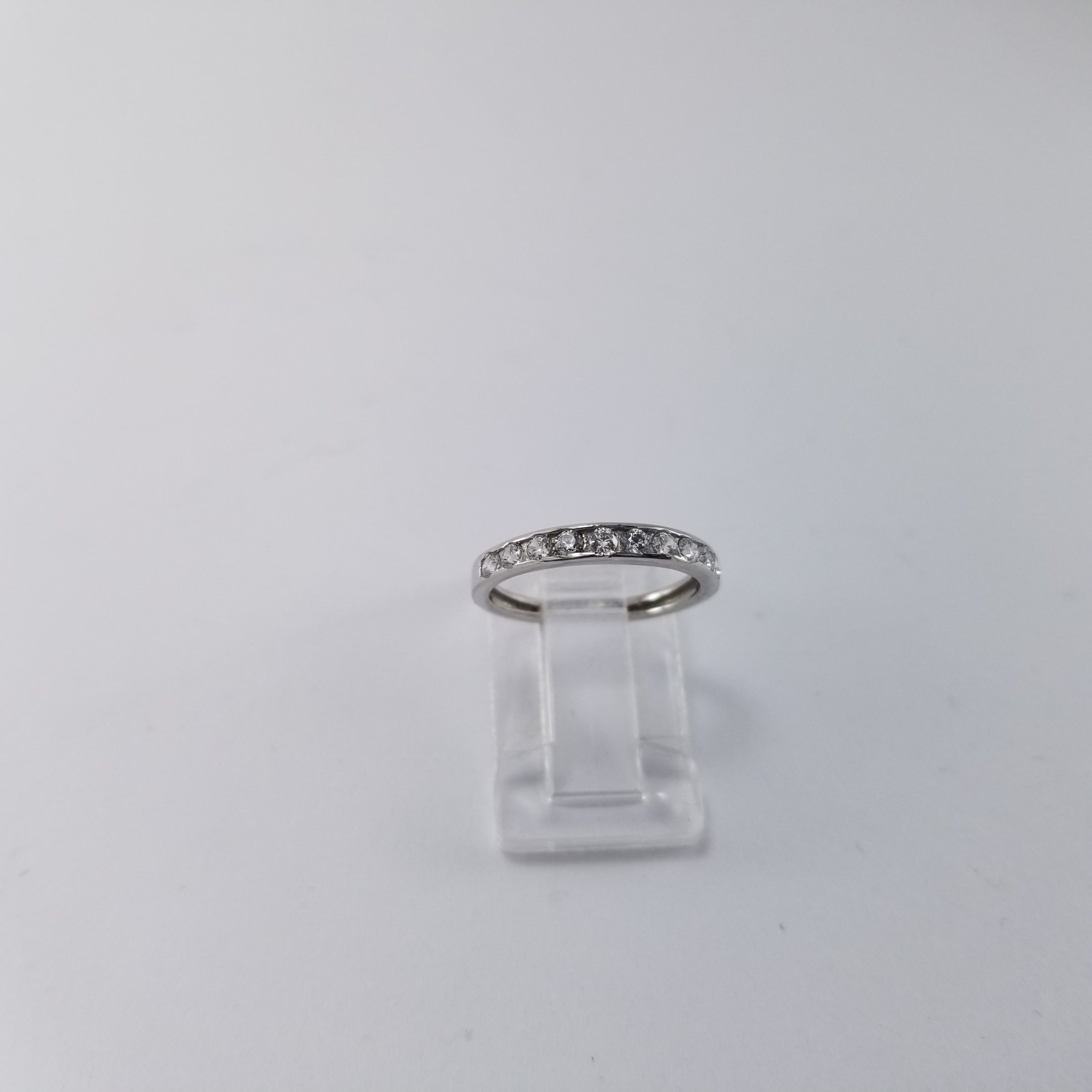 Anillo Churumbela 10k Sencilla Bicelada oro blanco