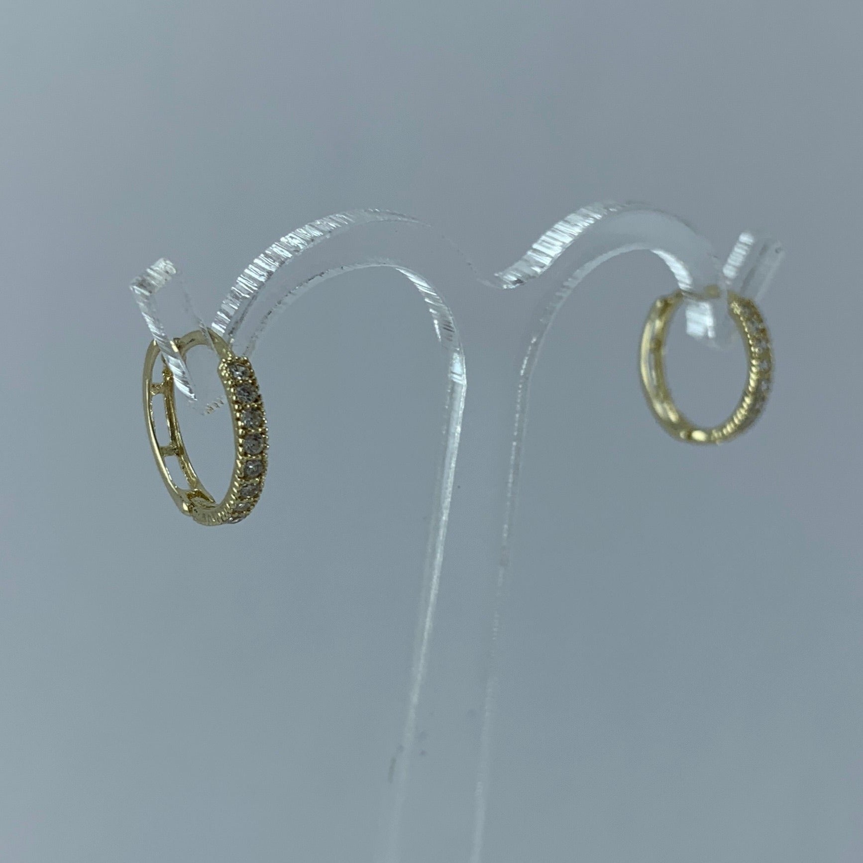 Arracada 10k Huggie Redonda 12x2mm