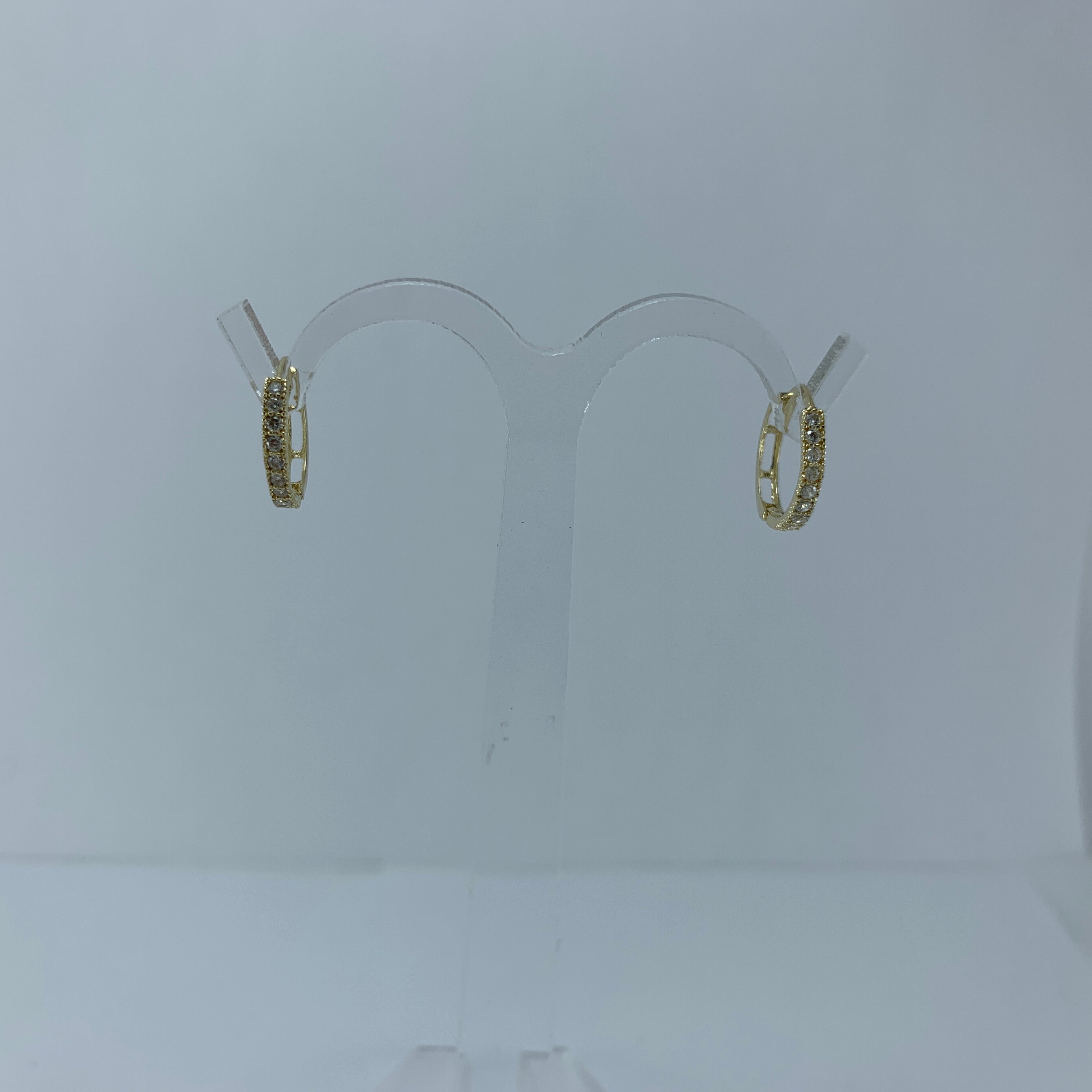 Arracada 10k Huggie Redonda 12x2mm