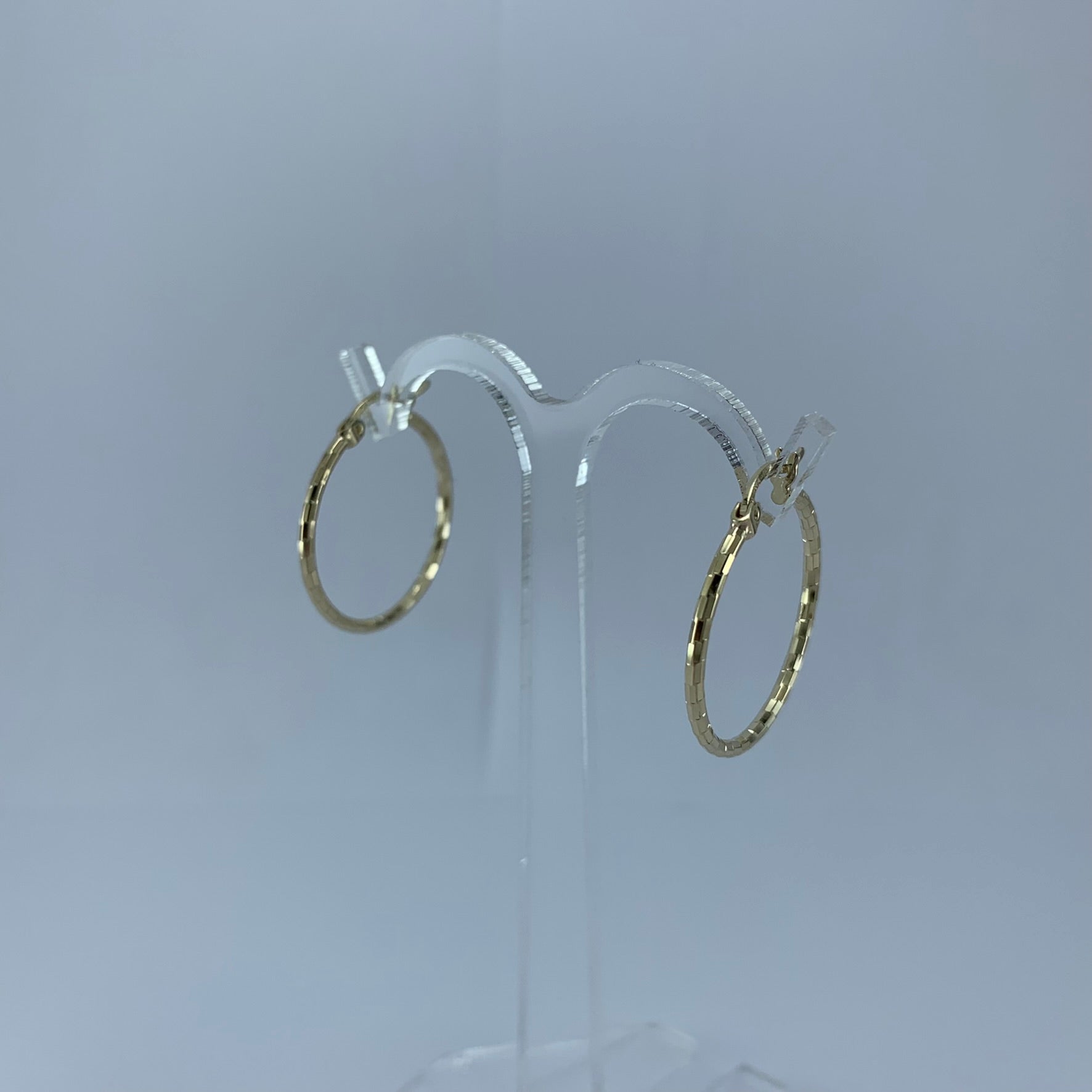 Arracada Tubular Diamantada Redonda 22mm