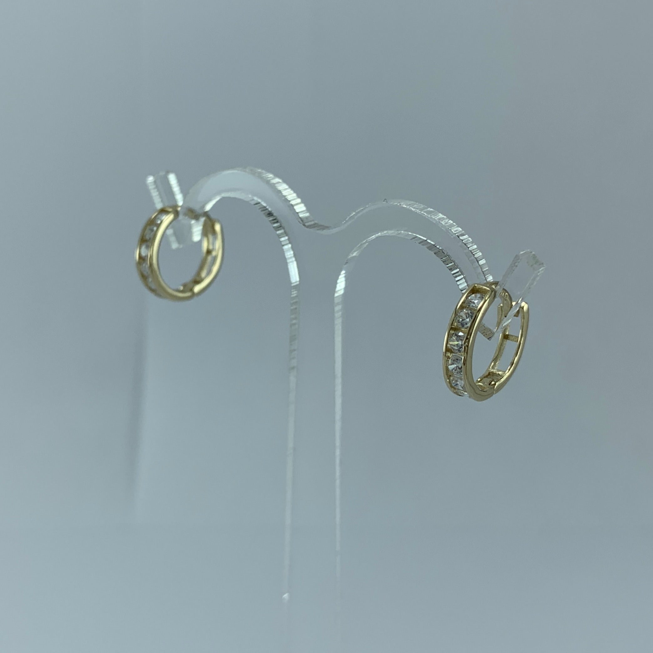 Arracadas Huggie Redoonda circonia 12x 5mm