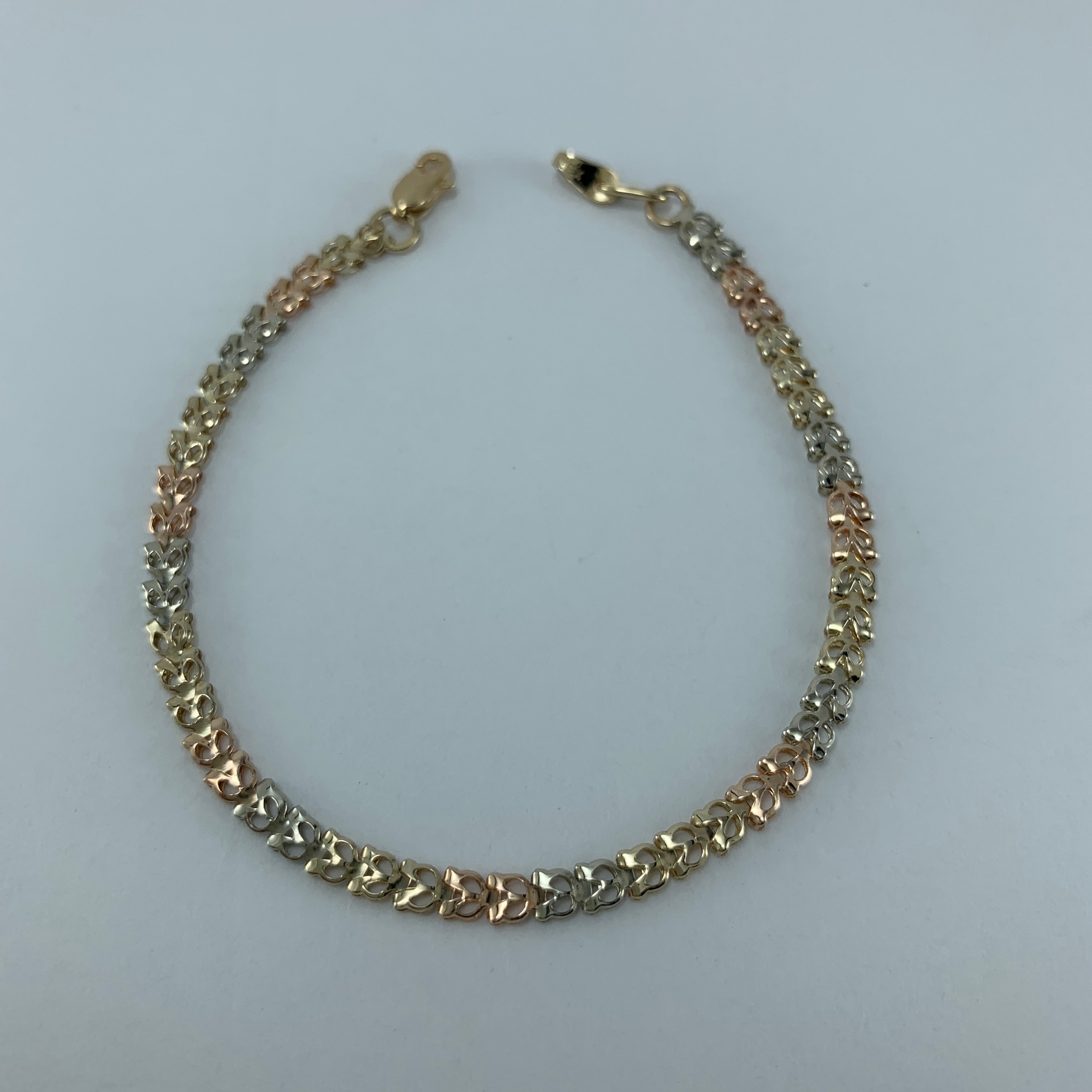 Pulsera 10k Eslabones florentinos 18cm