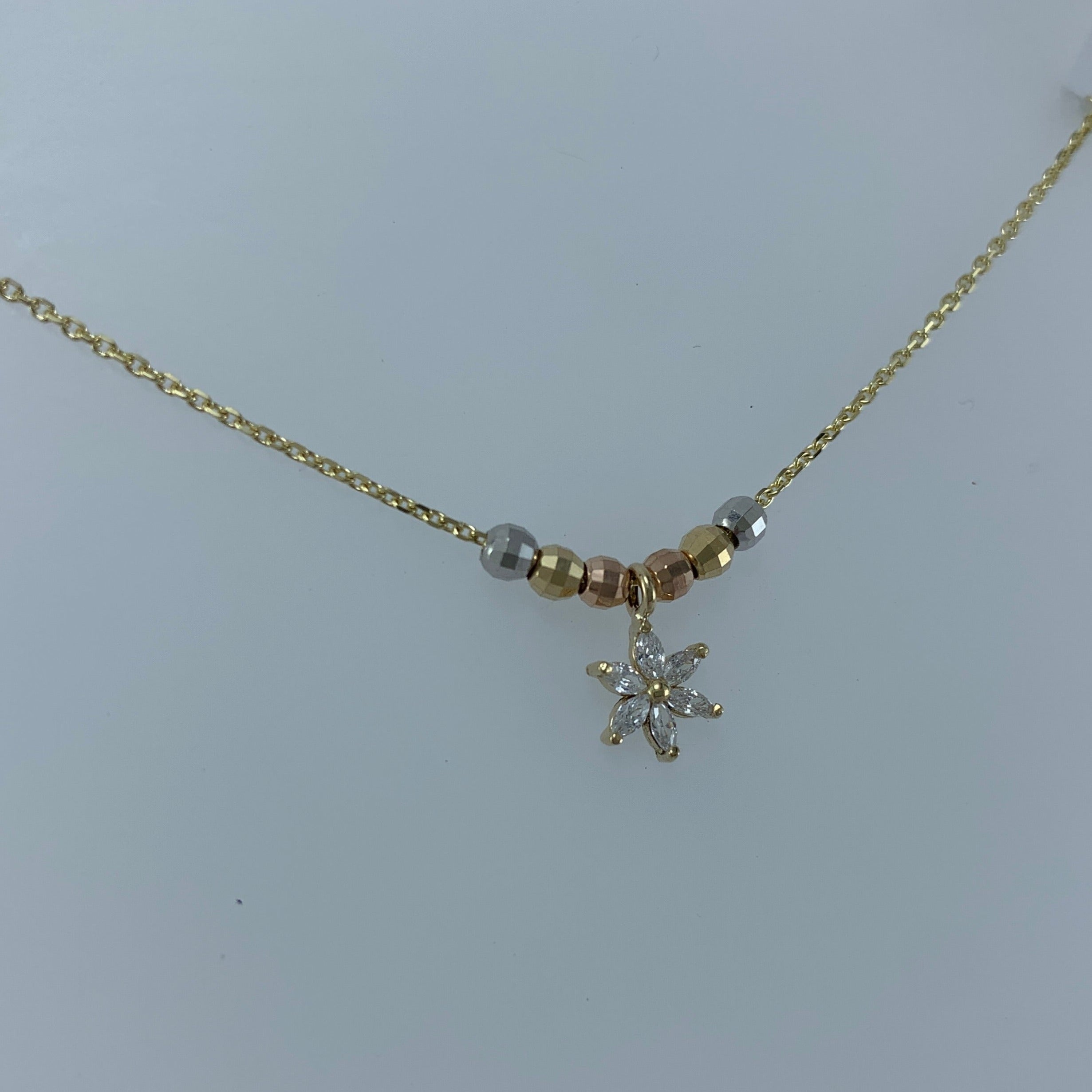 Gargantilla 10k Estrella circonias