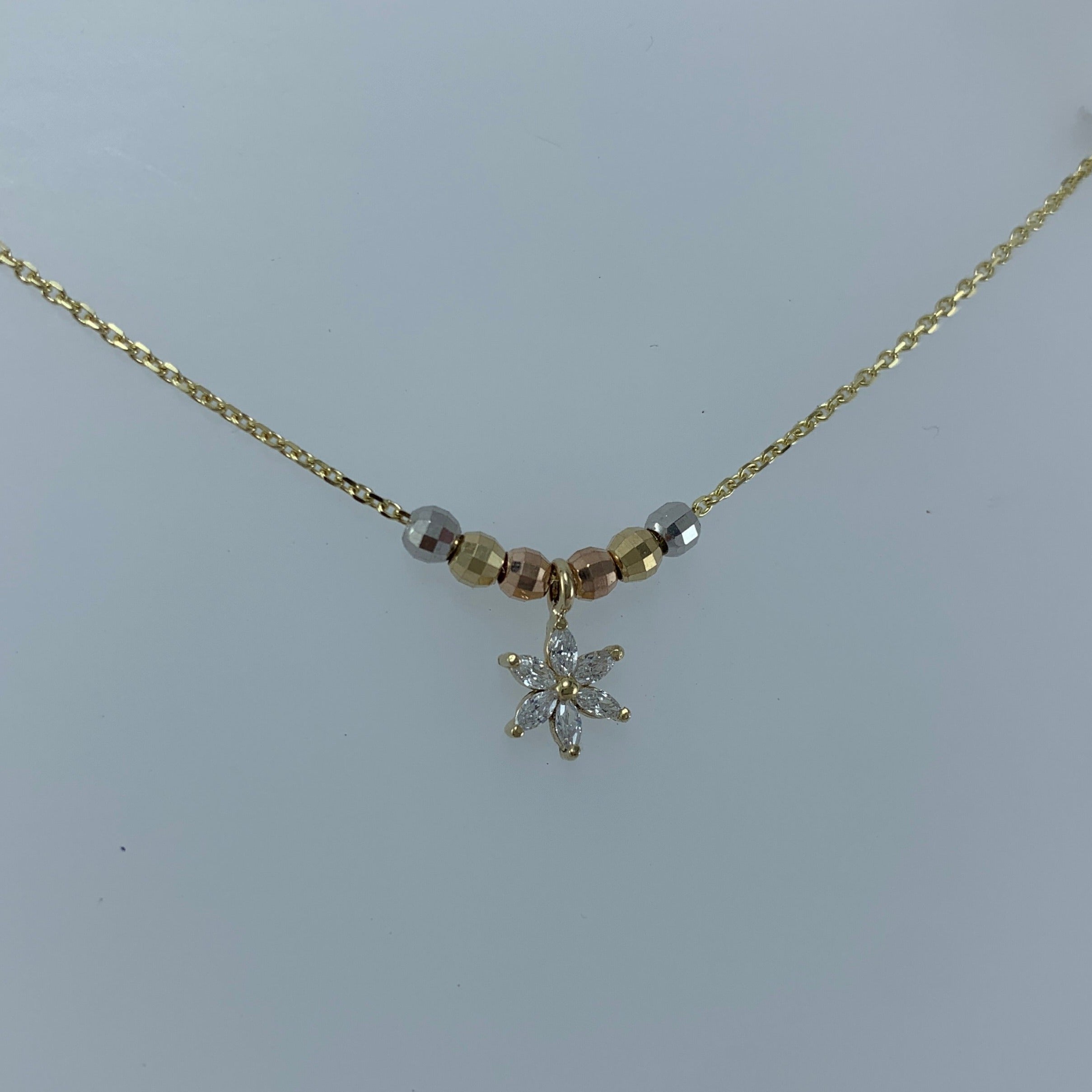 Gargantilla 10k Estrella circonias