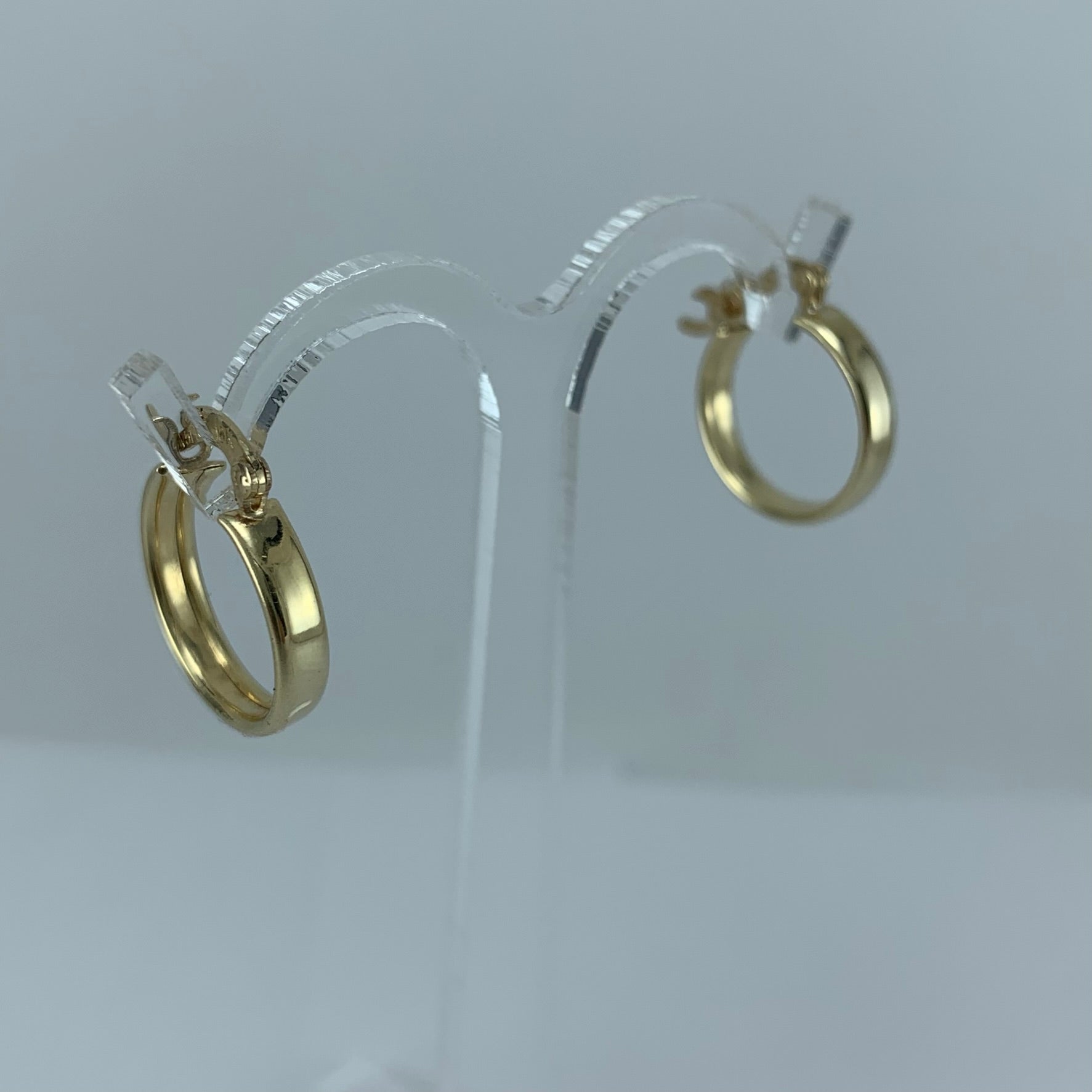 Arracada Redonda Plana Lustre 15 mm