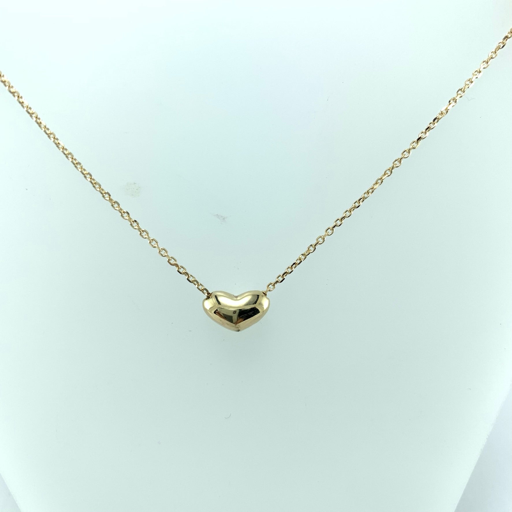 Gargantilla 10k Corazón globo pequeño