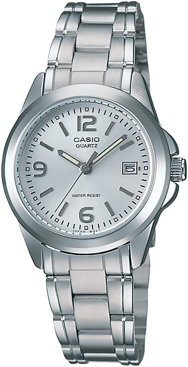 Reloj Casio Ltp-1215a Mujer Plateado Clasico