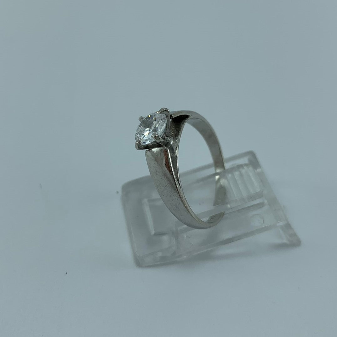 Anillo Compromiso 14K Oro blanco