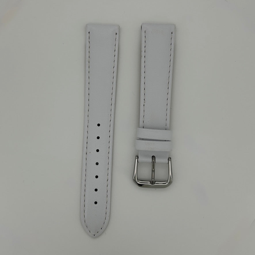 Correa piel Bongon 108 18 mm blanco
