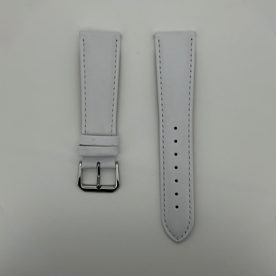 Correa piel Bongon 108 20 mm blanco