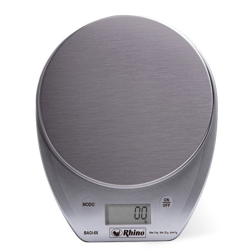 BÁSCULA CIRCULAR PLATO DE ACERO INOXIDABLE 5KG/1G