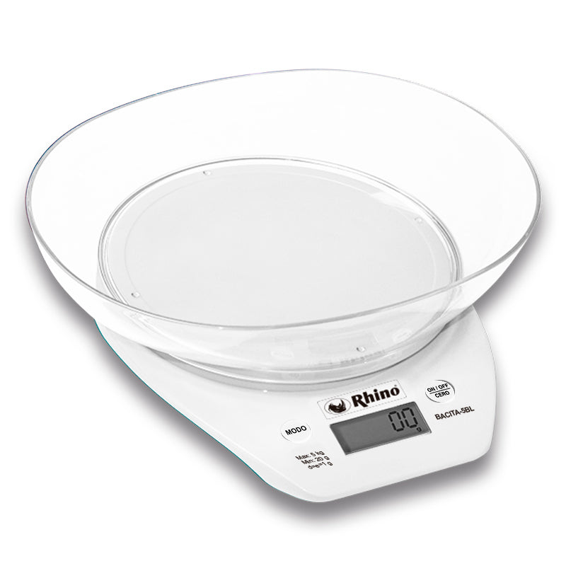 BÁSCULA CIRCULAR CON TAZÓN 5KG/1G