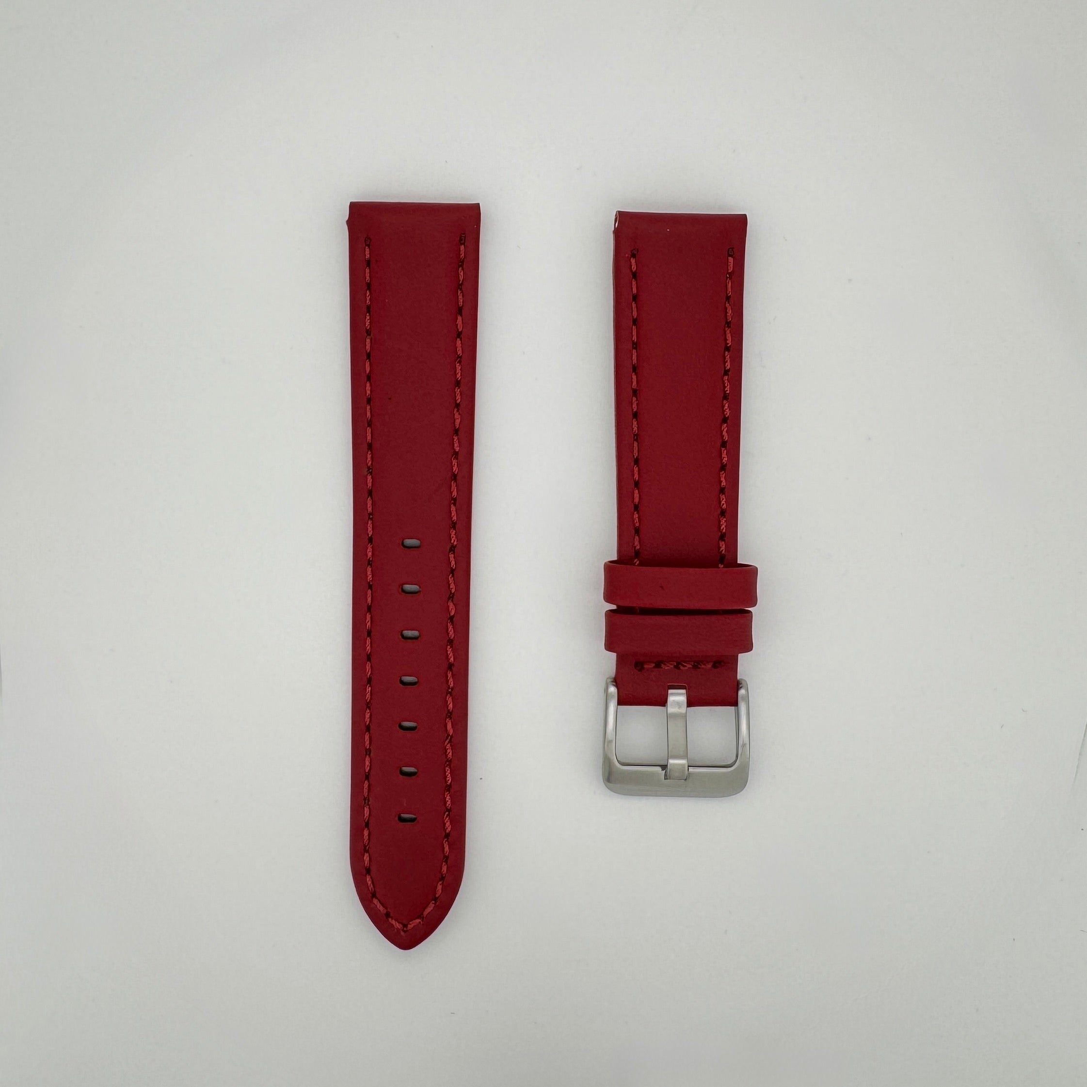 Correa Piel Bongon  1810 Rojo 20mm