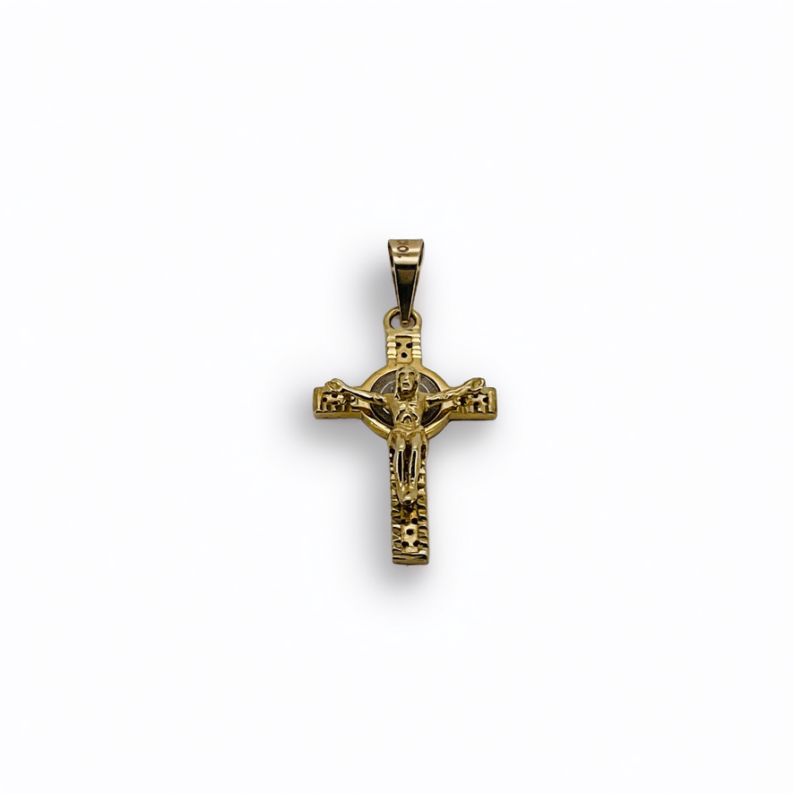 Cristo 10k cruz San Benito 24x16mm
