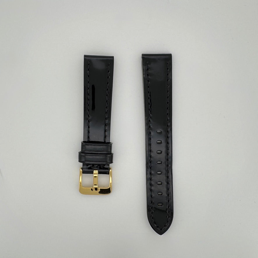 Correa piel Bongon 1610 Negro charol