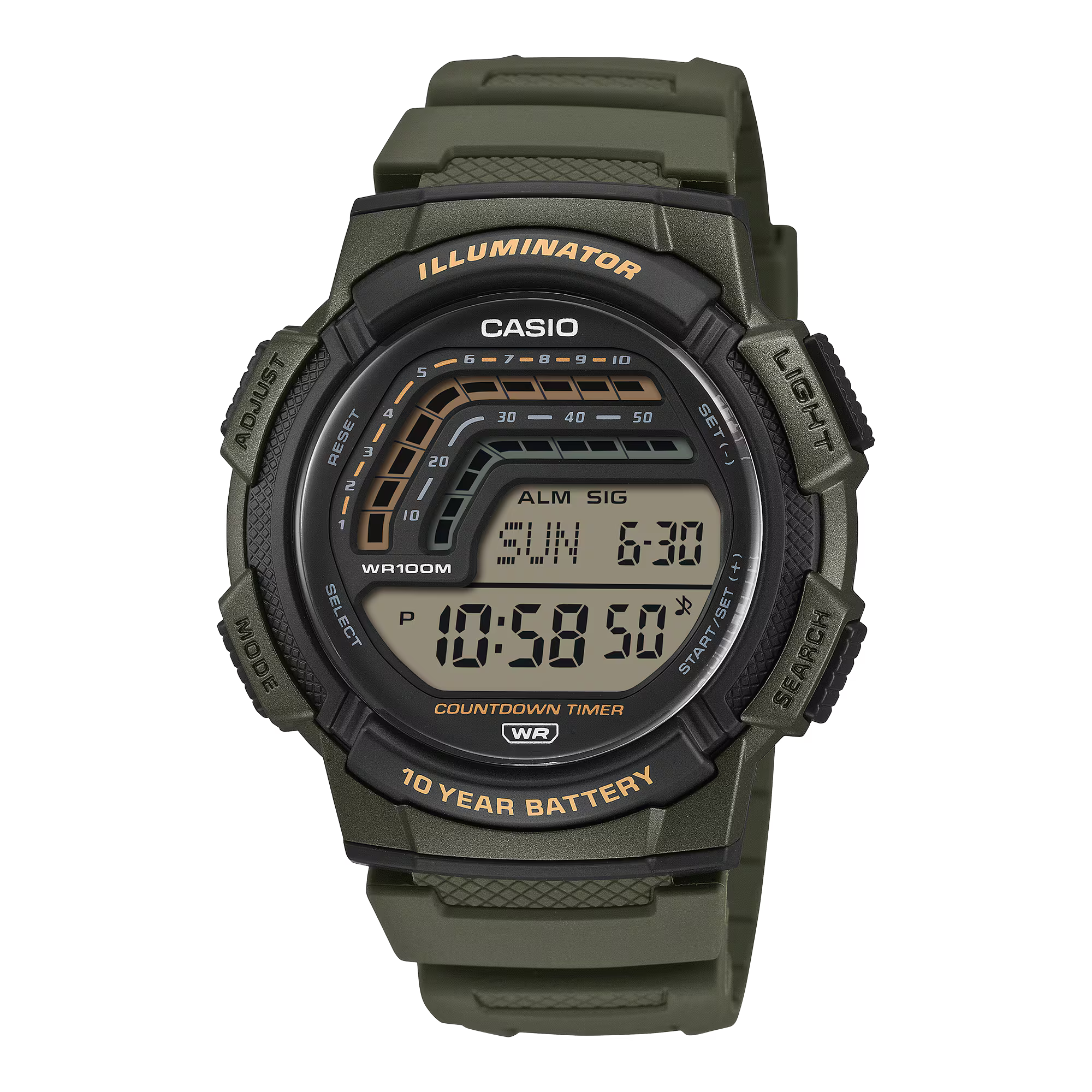 Reloj Casio digital WS-1800-3AVCF