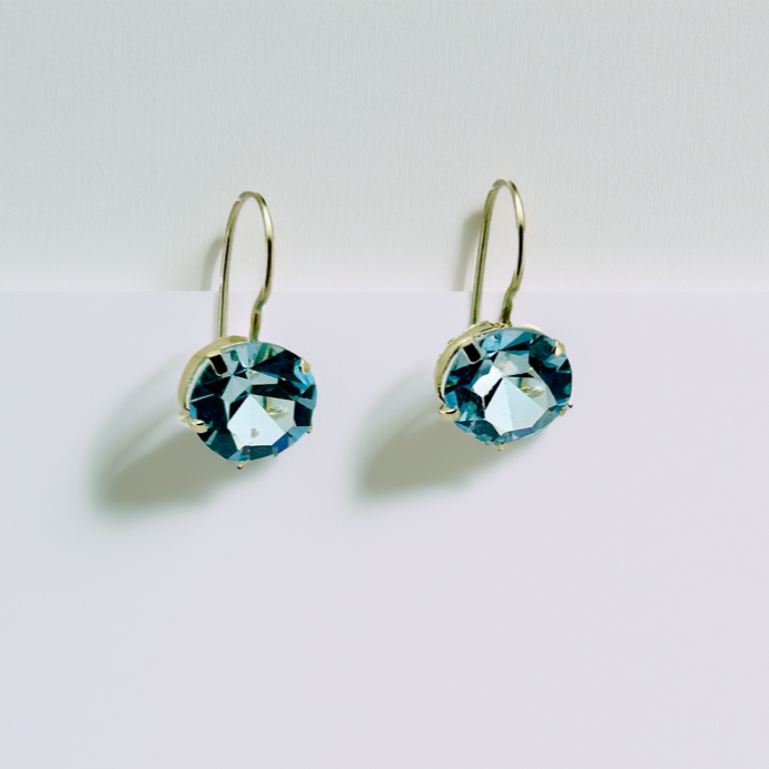 Arete 10k Piedra redonda 8mm azul