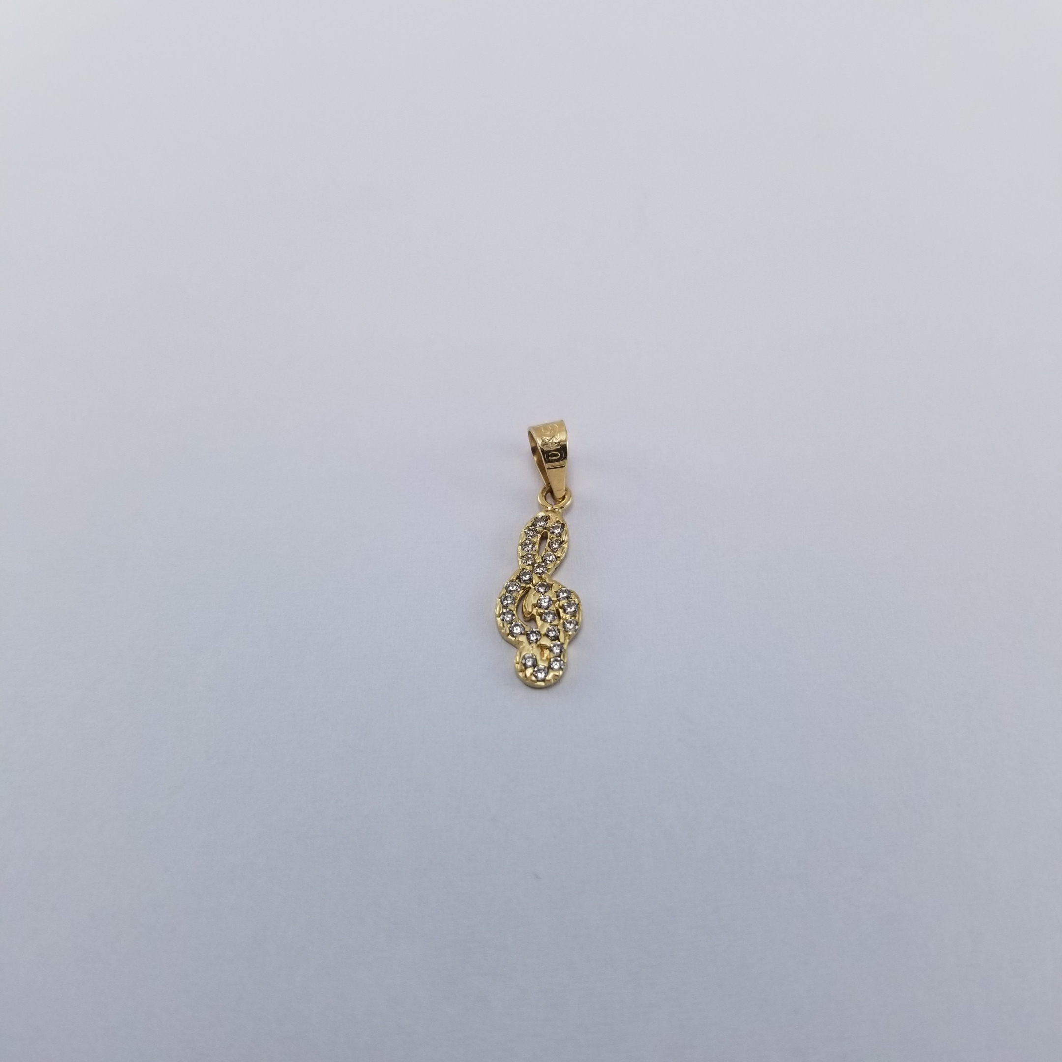 Dije 10k Nota Musical con circonias