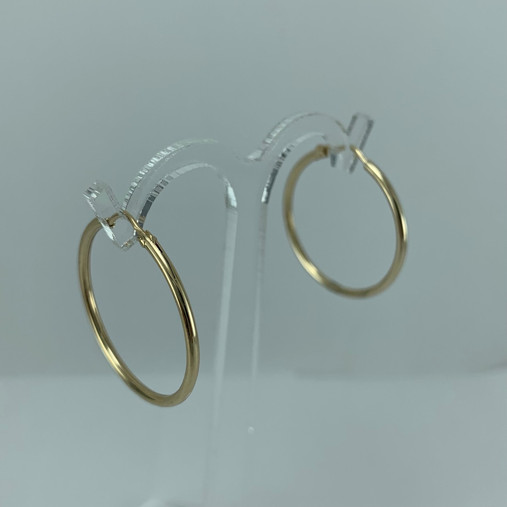 Arracadas Tubular 10k Lisa Redonda 25mm