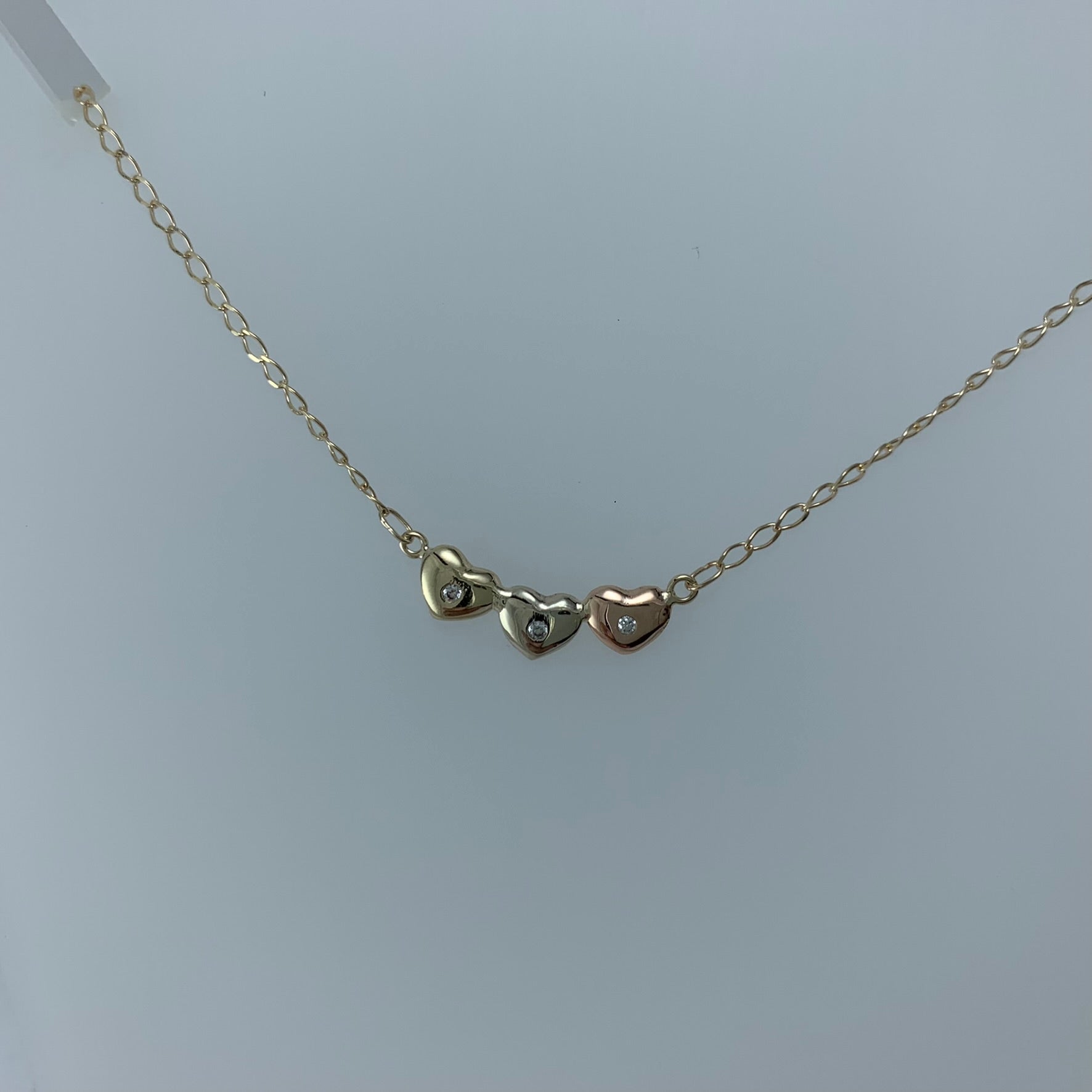 Gargantilla 10k 3 corazones Florentinos