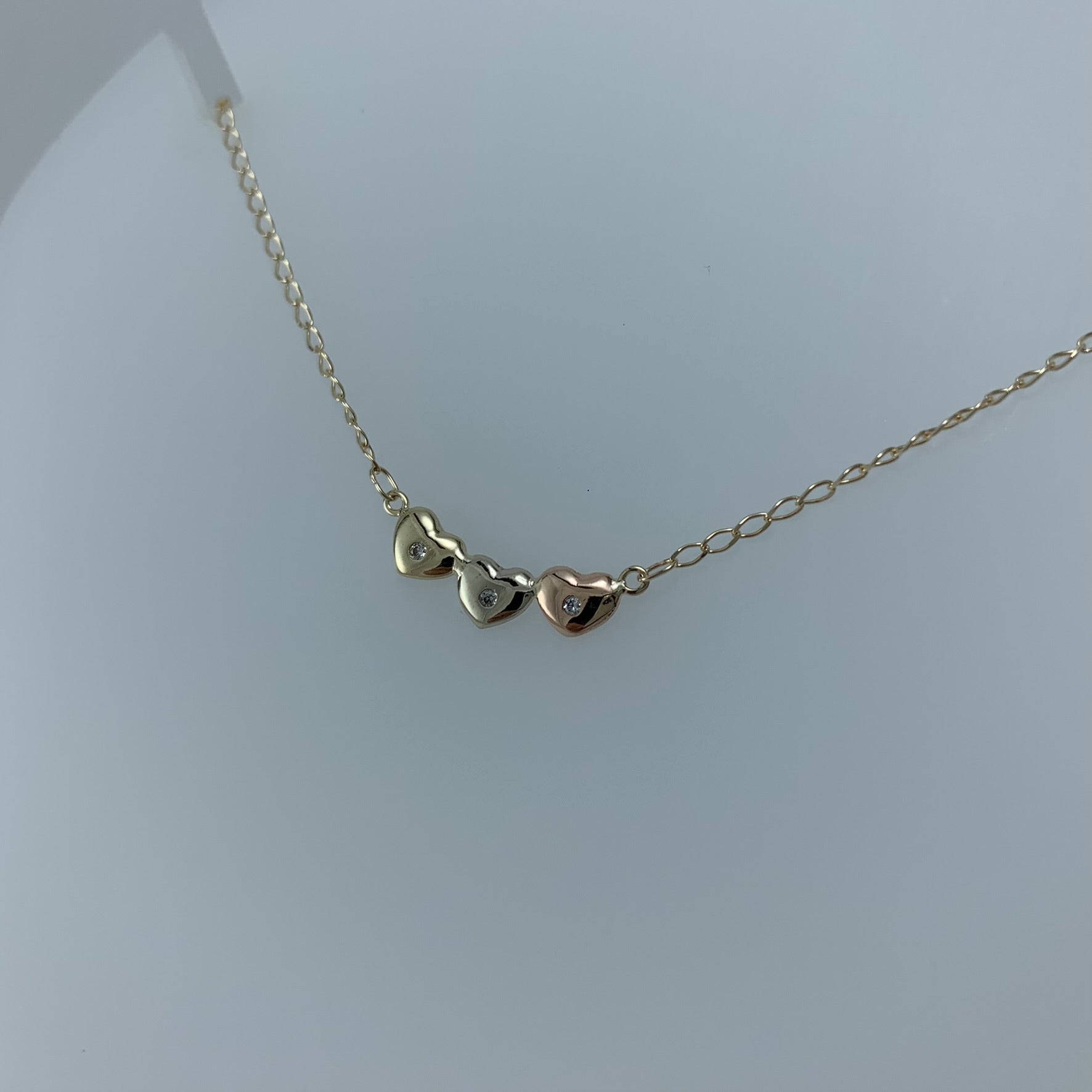 Gargantilla 10k 3 corazones Florentinos