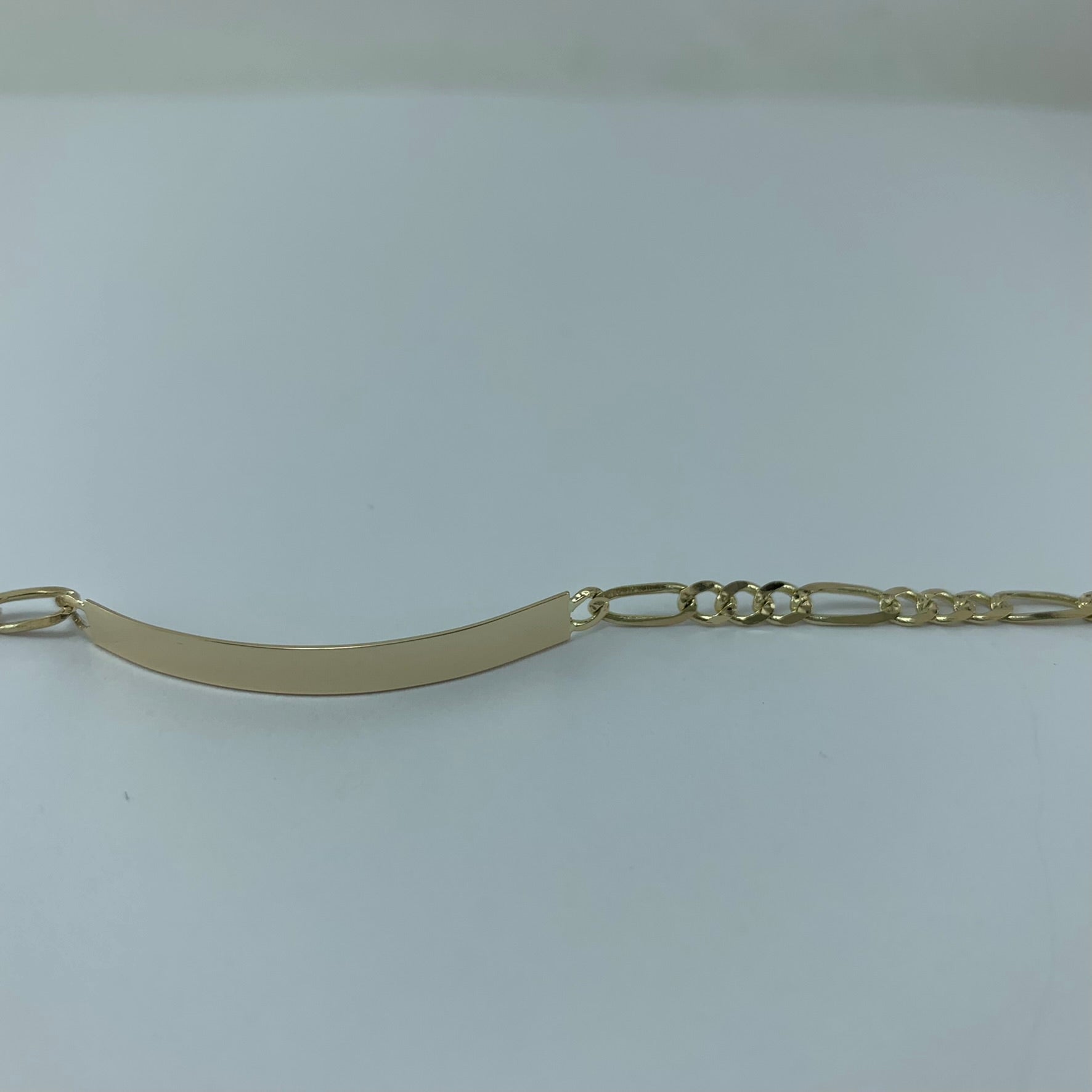 Pulsera con placa 10k  eslabón Car 3-1 14cms