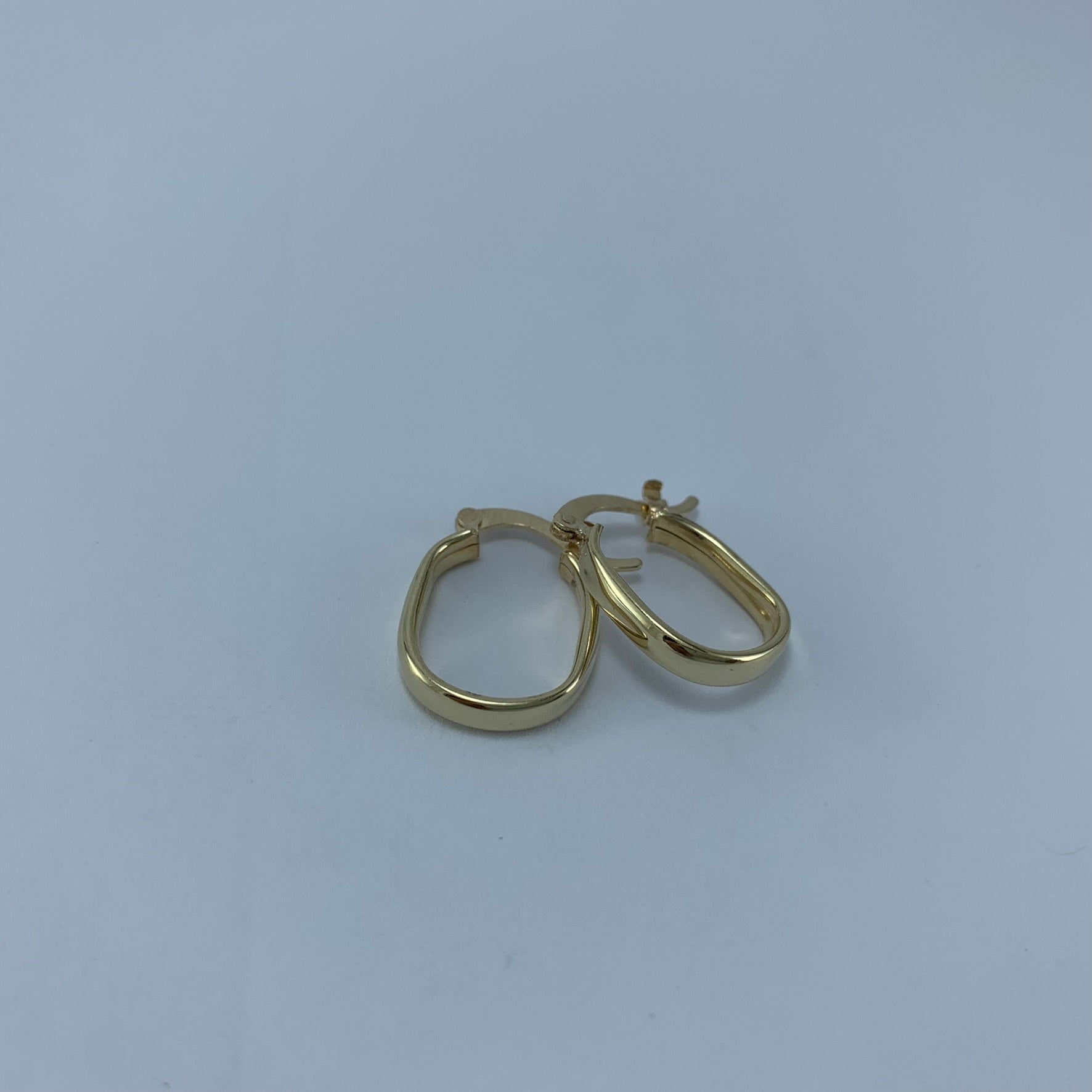 Arracada Rectangular Plana Lustre 17x12 mm