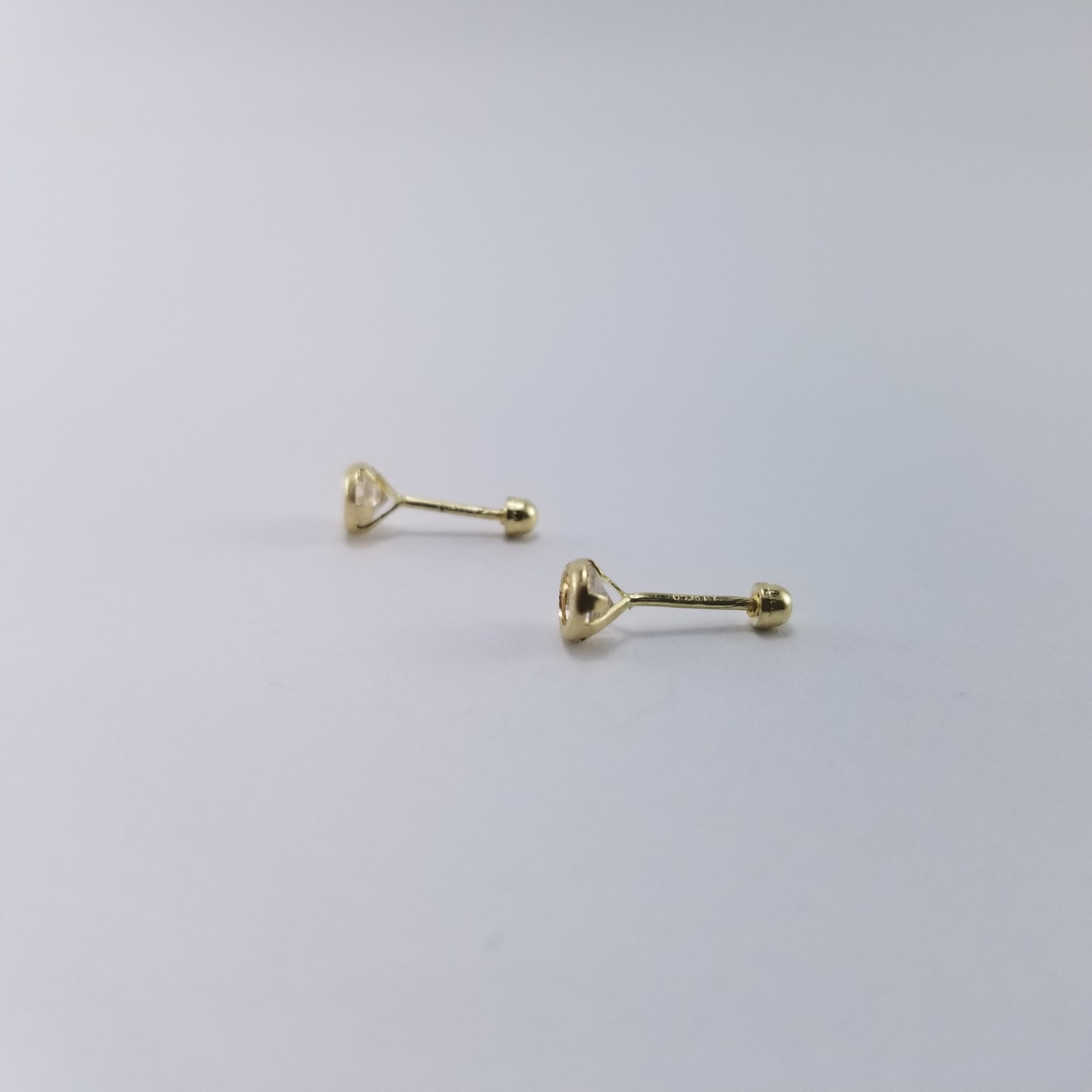 Broquel 10k circonia Bisel diamantado 4mm