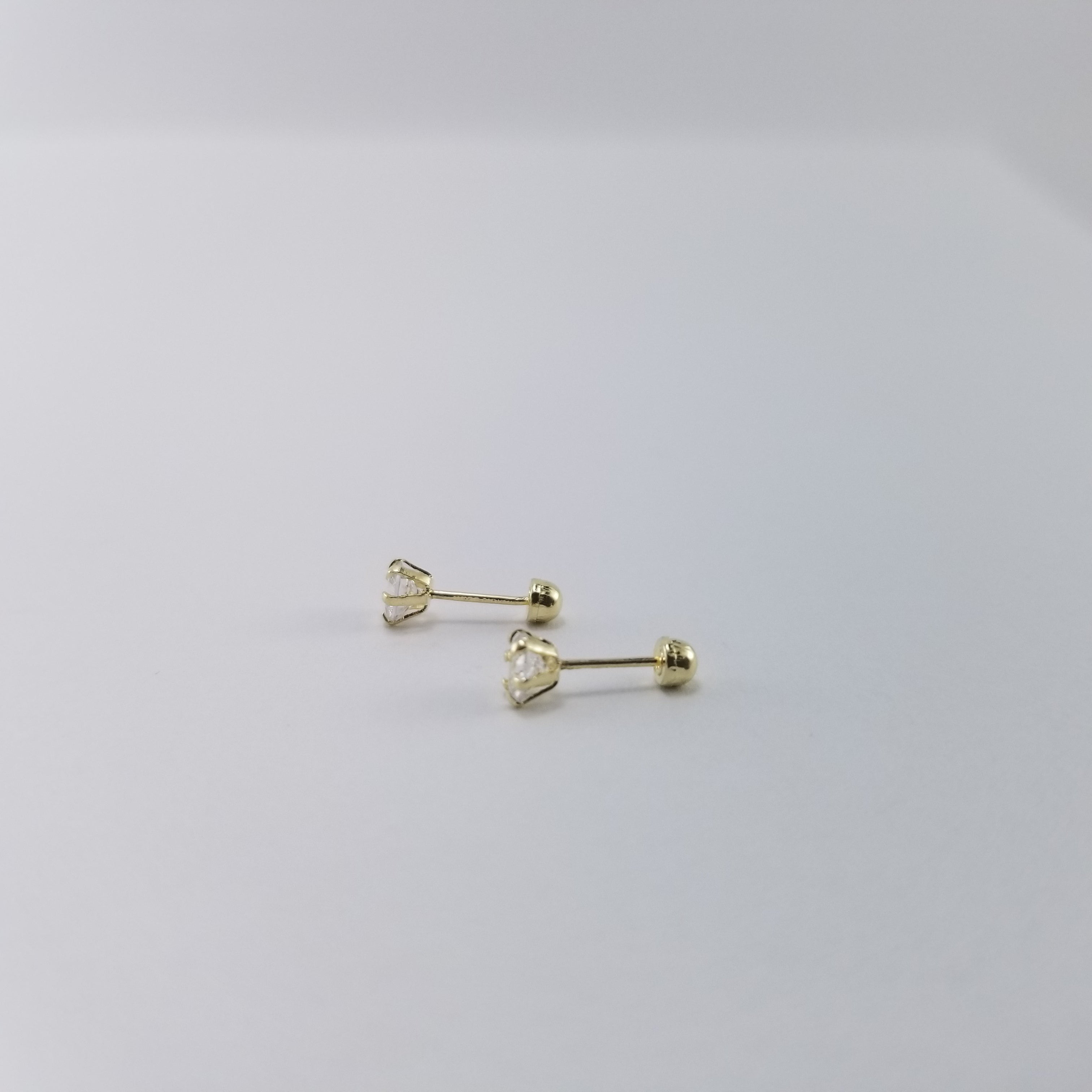 Broquel 14k  circonia 4mm