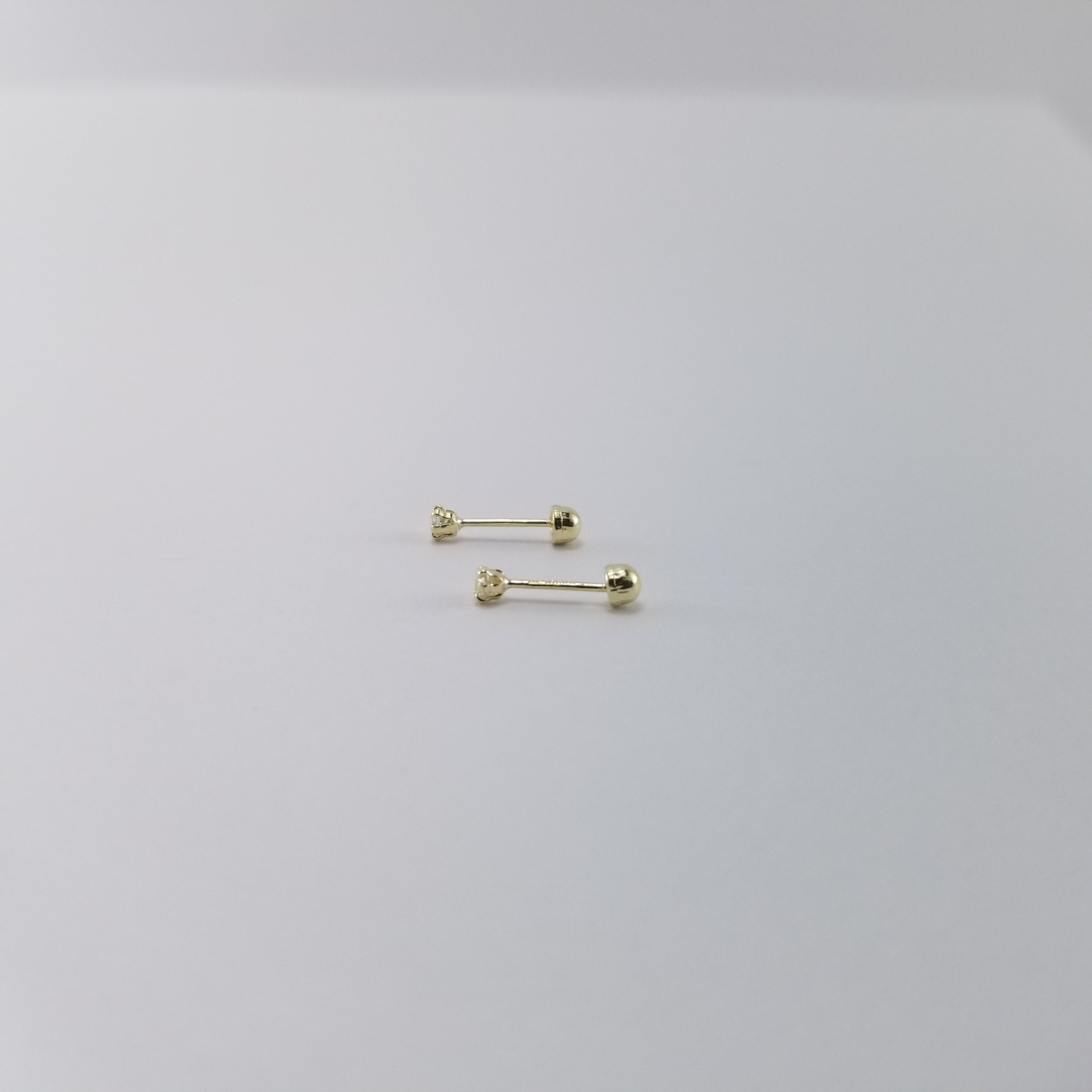 Broquel 14k Circonia 2mm