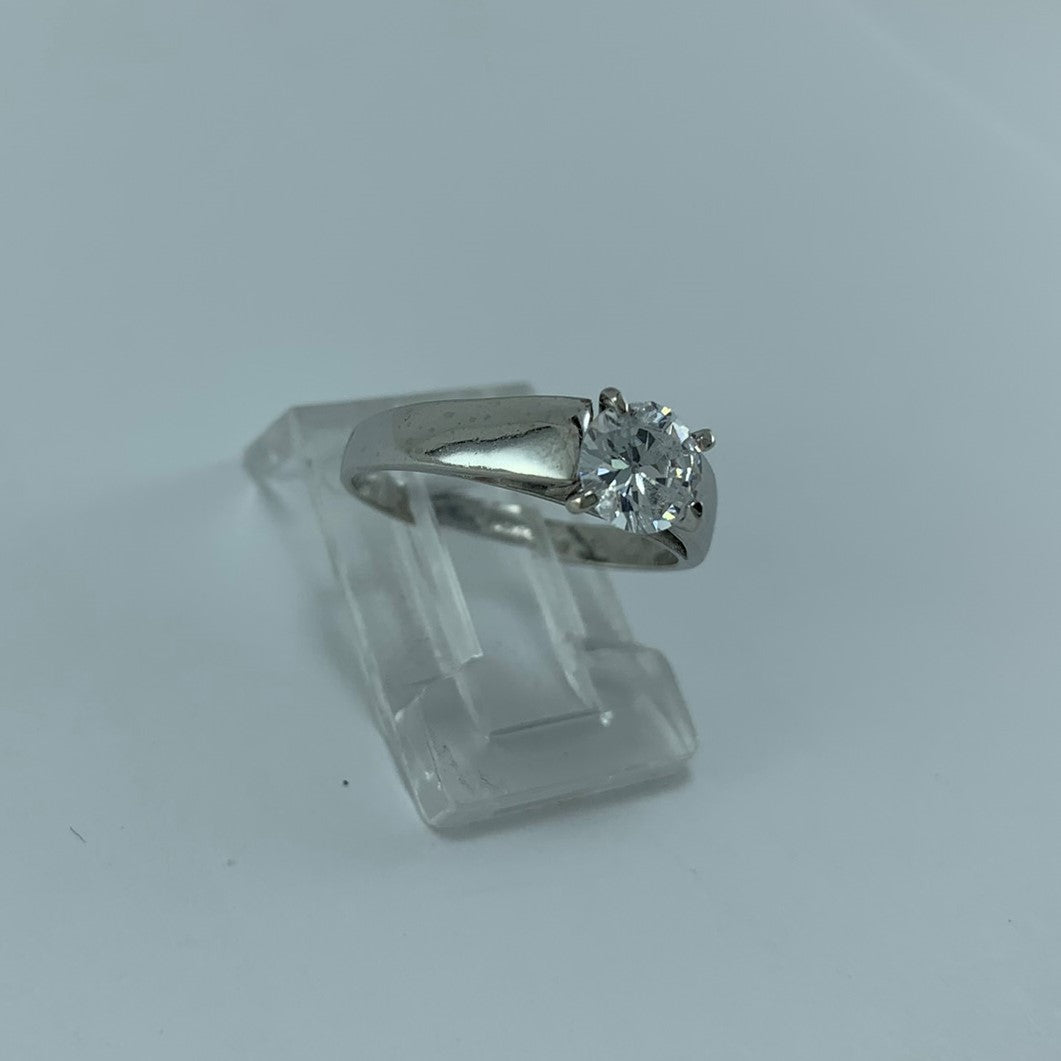 Anillo Compromiso 14K Oro blanco