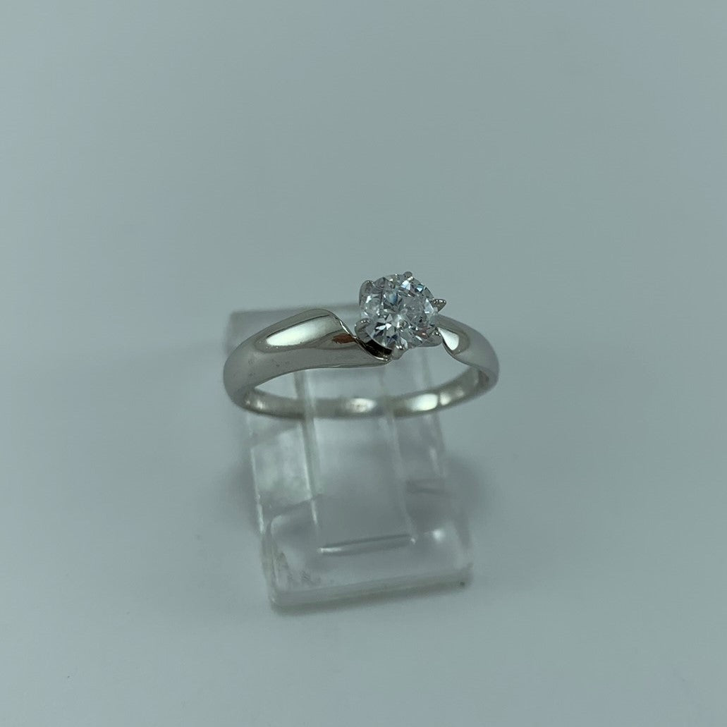 Anillo Compromiso 14K Oro blanco