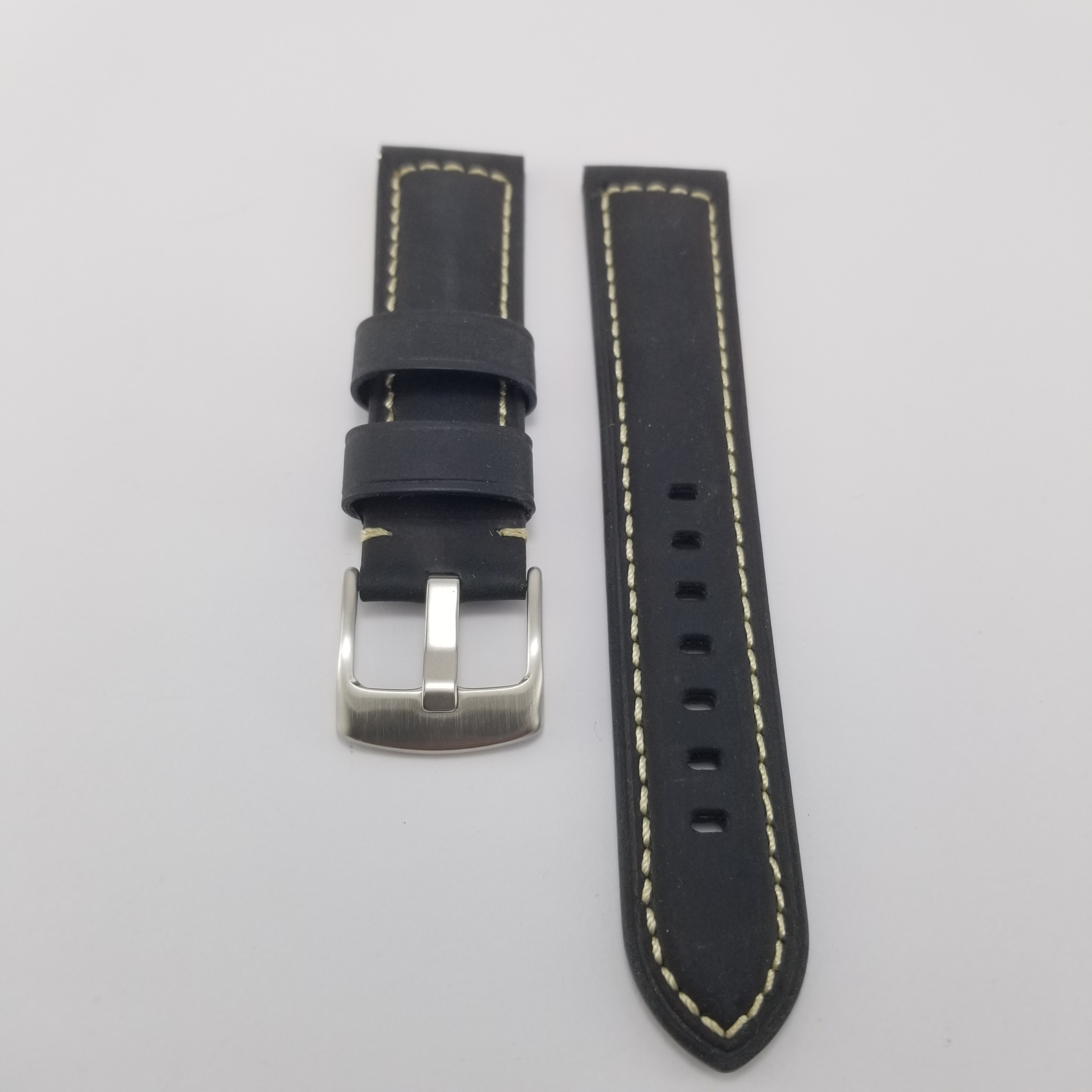 Correa Piel Negro 4120 22mm